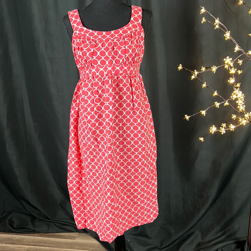 Liz Lange Linen Coral Maternity Dress